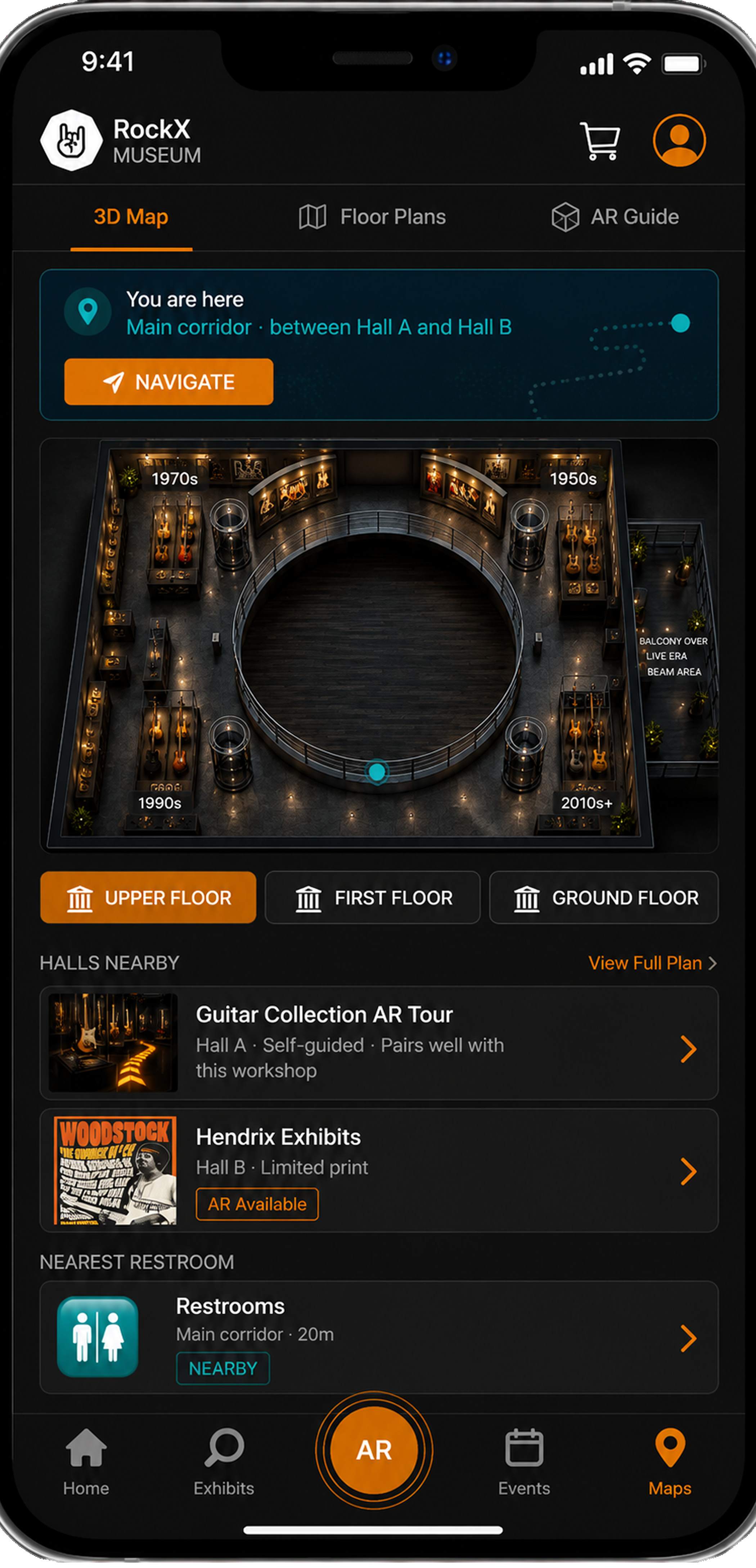 RockX museum map for navigation
