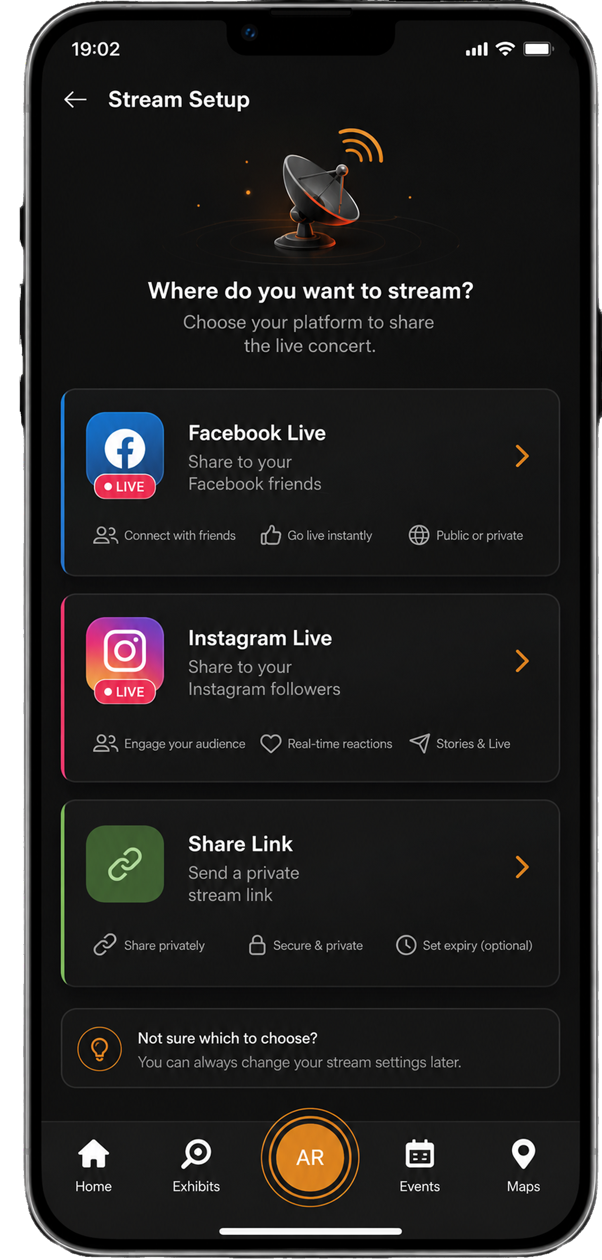 RockX stream setup to go live on socials