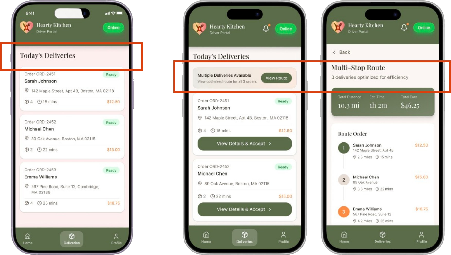 Before and after: route view discoverability
